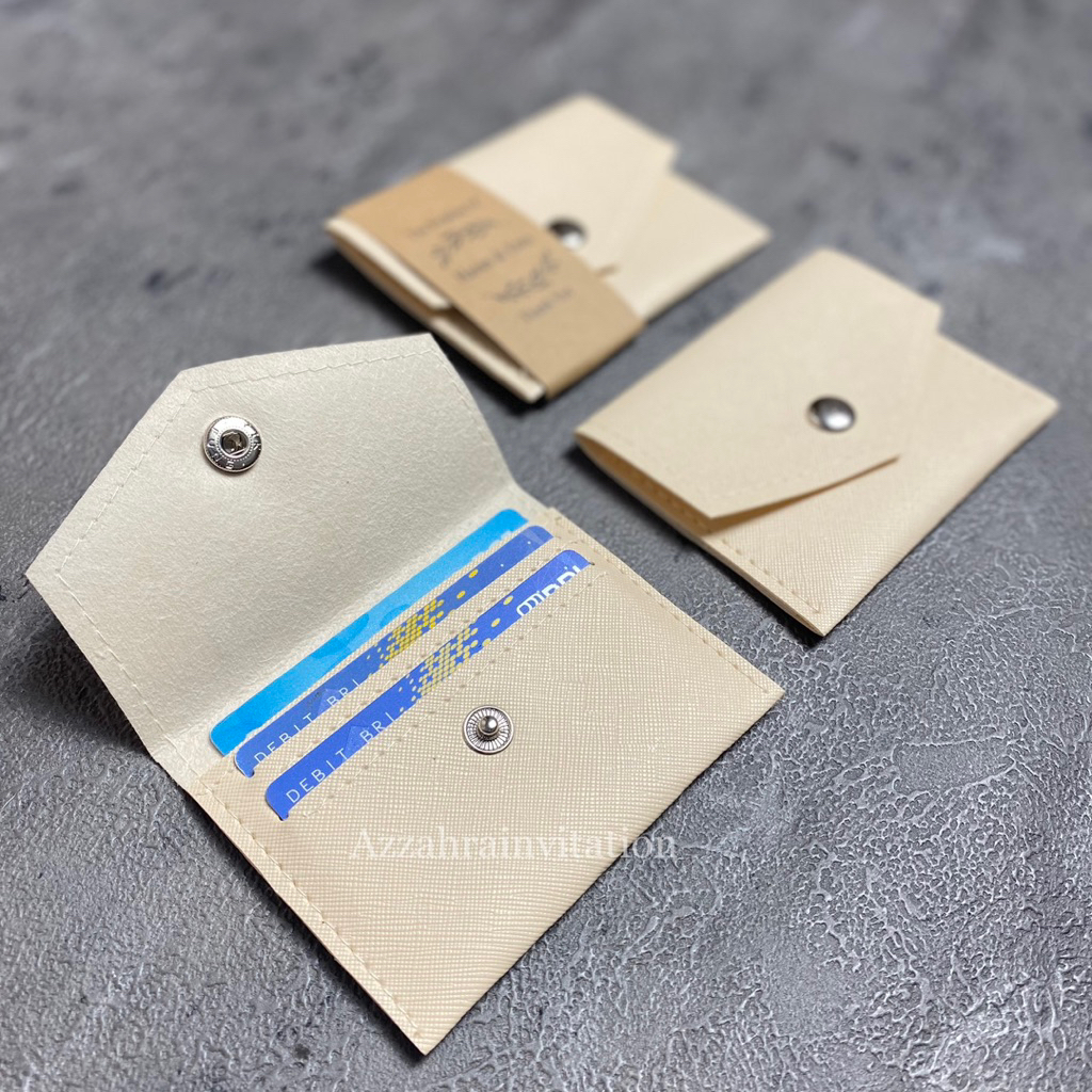 Souvenir Pernikahan Dompet PVC Leather Envelope Bisa untuk Uang di Lipat atau Kartu ATM dompet kartu