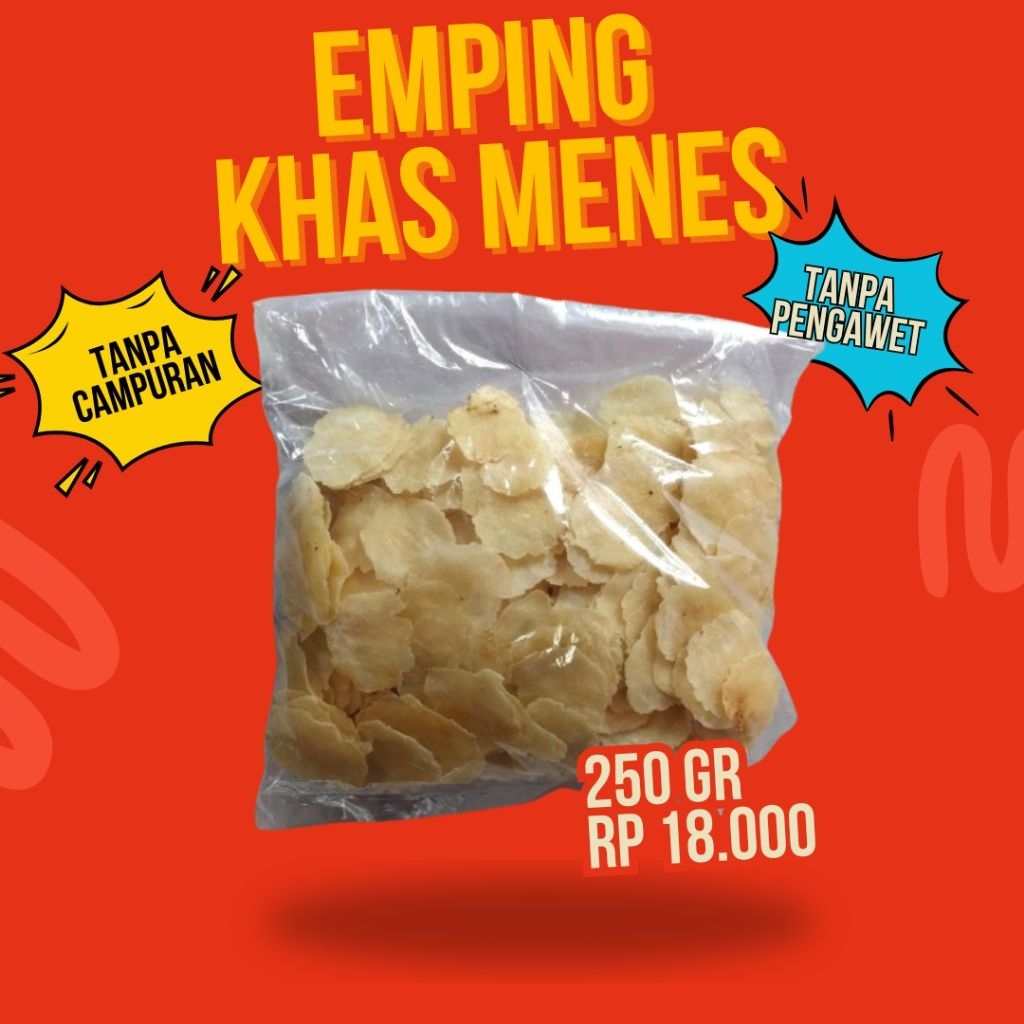 

1/4kg Emping khas menes pandeglang asli melinjo tanpa campuran/pengawet Food Kering Cemilan
