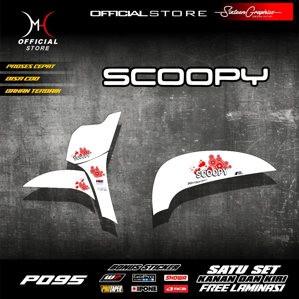 STRIPING STICKER VARIASI HONDA SCOOPY 2017-2023
