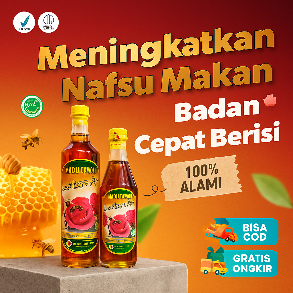 

MADU HONEY TAWON HUTAN ASLI MURNI ALAMI MULTIVITAMIN PENGGEMUK BADAN