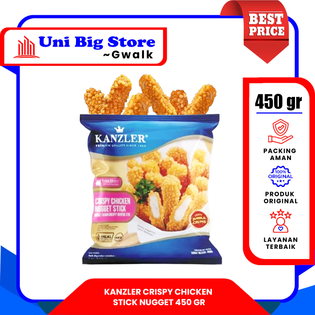 

KANZLER CRISPY CHICKEN STICK NUGGET NAGET STIK AYAM - 450 gr
