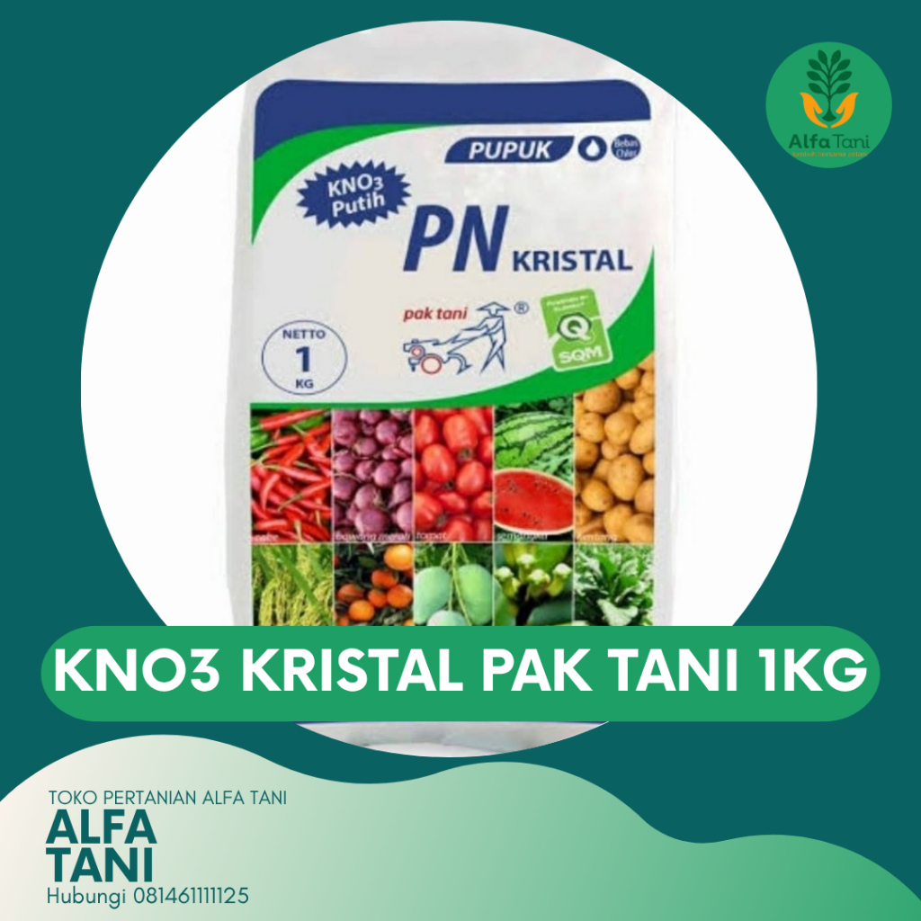 PUPUK KNO3 PUTIH KRISTAL PAK TANI 1 KG ORIGINAL / KNO3 PUTIH