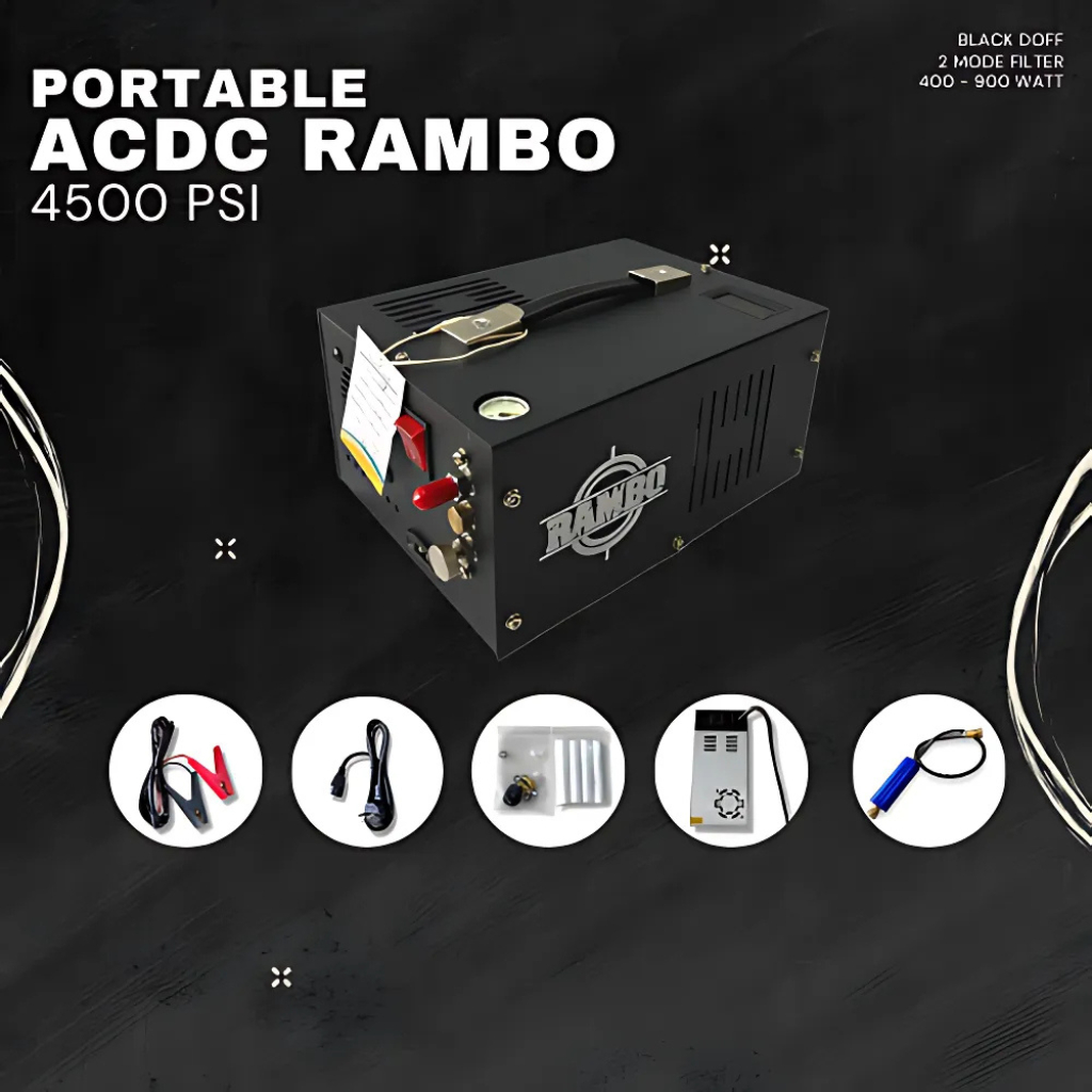 Kompresor Mini Portable RAMBO 4500 Psi / Kompresor Portable