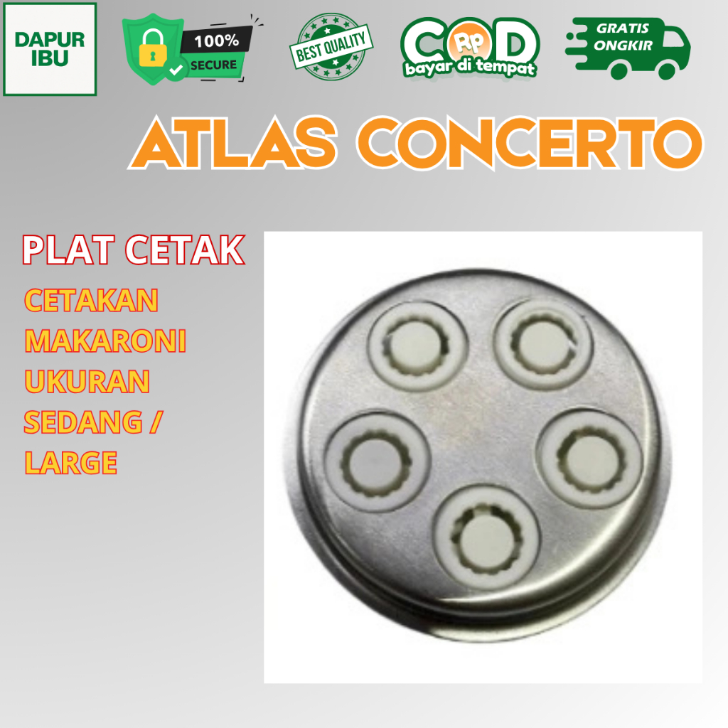 PLAT CETAKAN MAKARONI UKURAN SEDANG/LARGE ATLAS CONCERTO