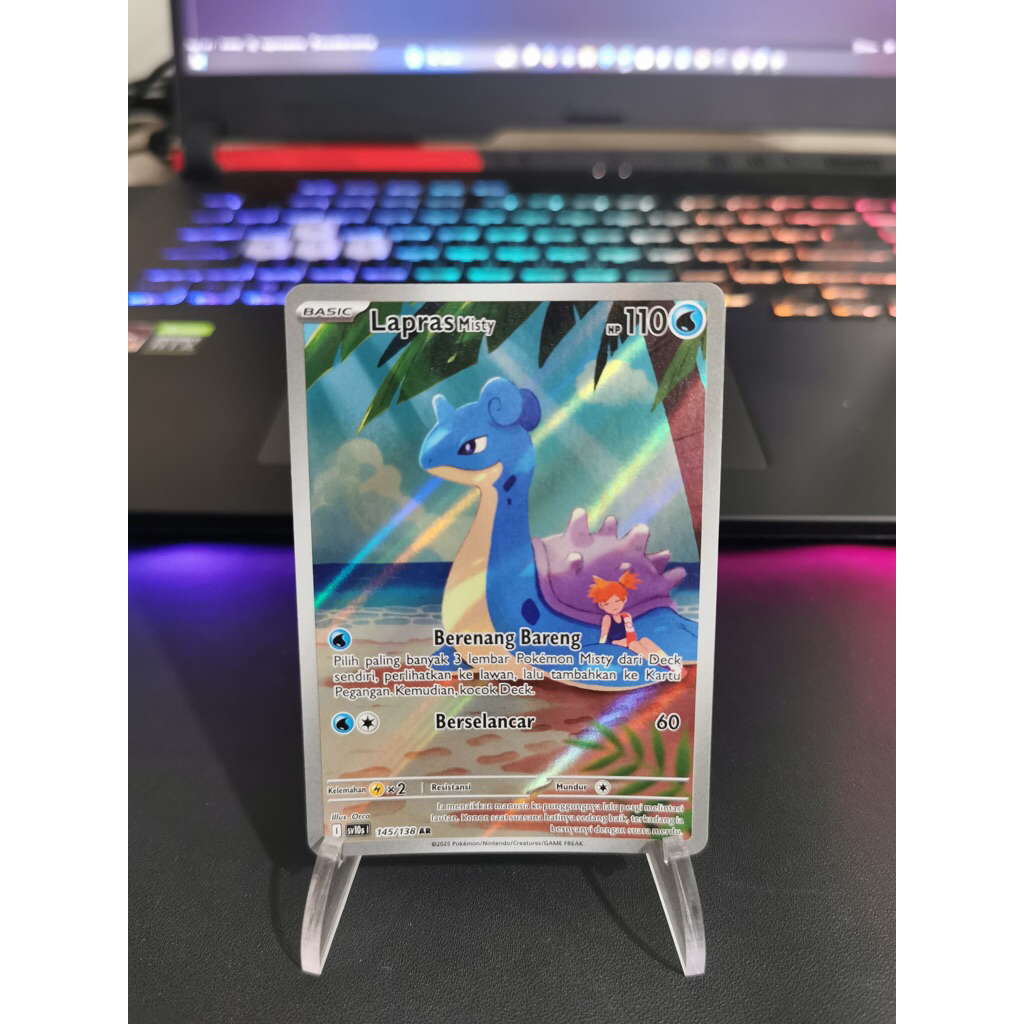 Pokemon TCG Indonesia SV10s 145/138 AR Lapras Misty Single
