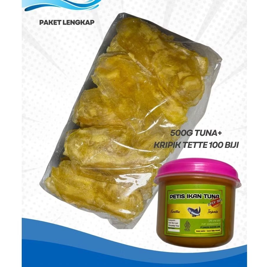 

Sakera PAKET LENGKAP TUNA 500G+ KERIPIK TETTE 100 BIJI
