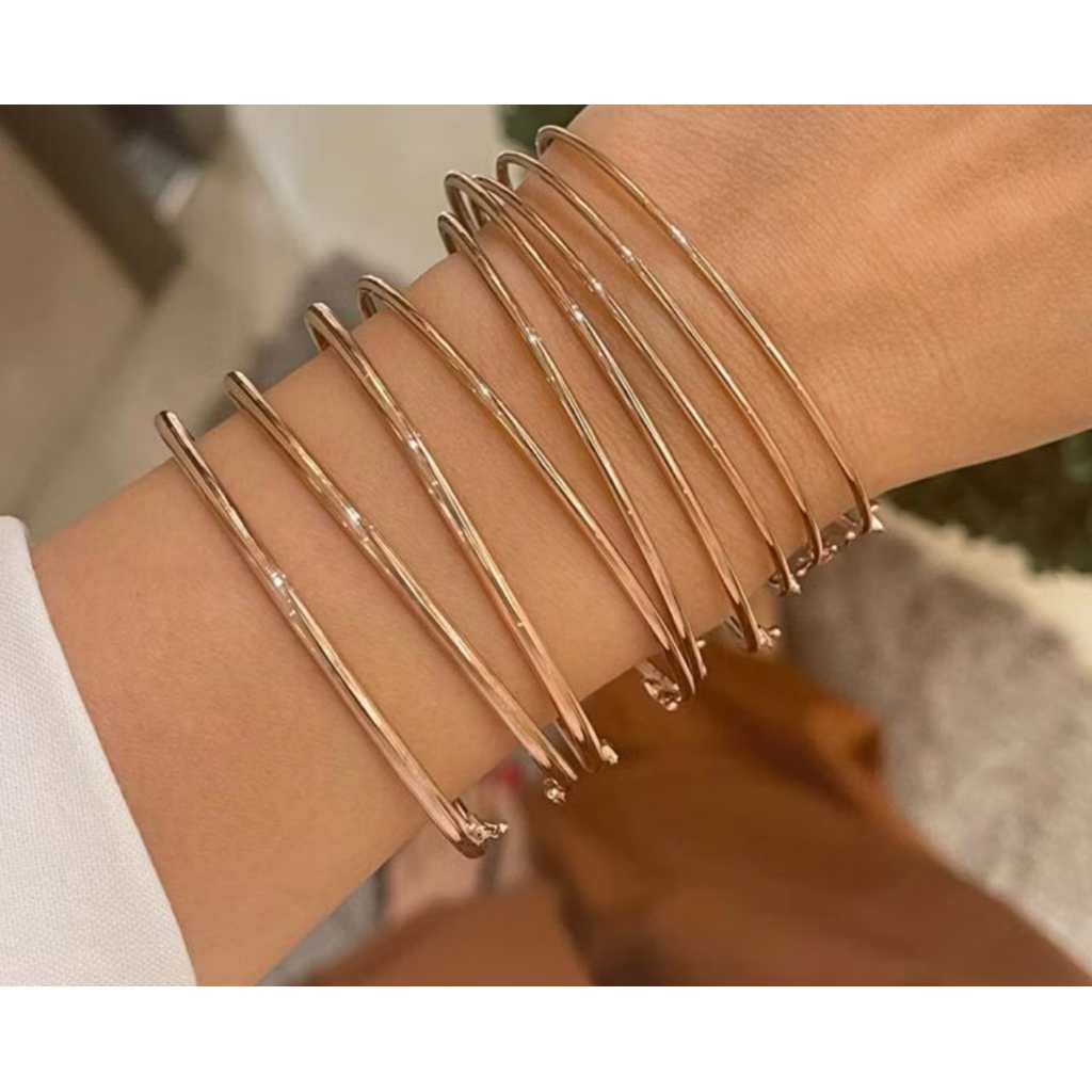 gelang bangle tipis emas asli 16 karat