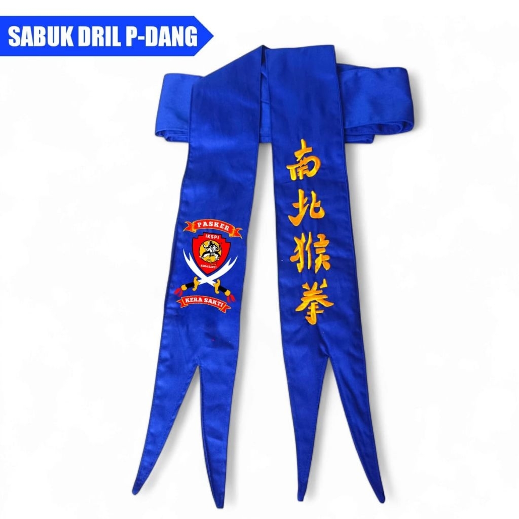 sabuk ikspi biru drel sabuk beladiri ikspi kera sakti sabuk biru drel pedang