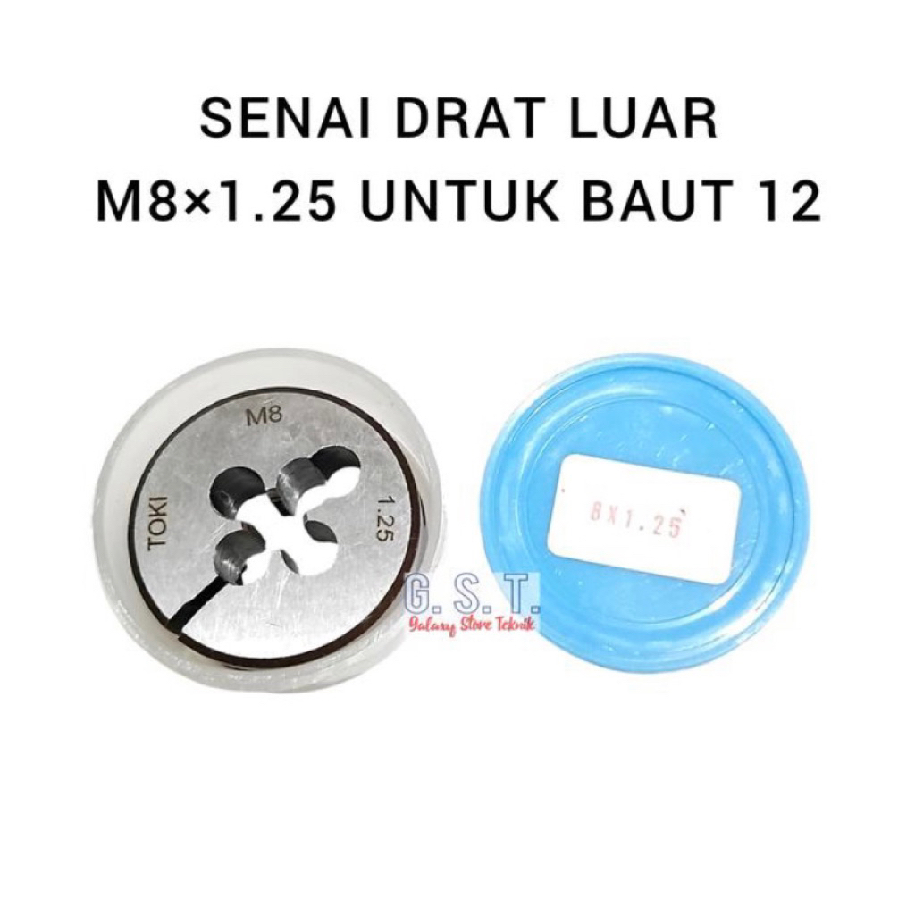 Senay drat luar M8x1.25 TOKI mata senay snei M8x1.25 round dies sney
