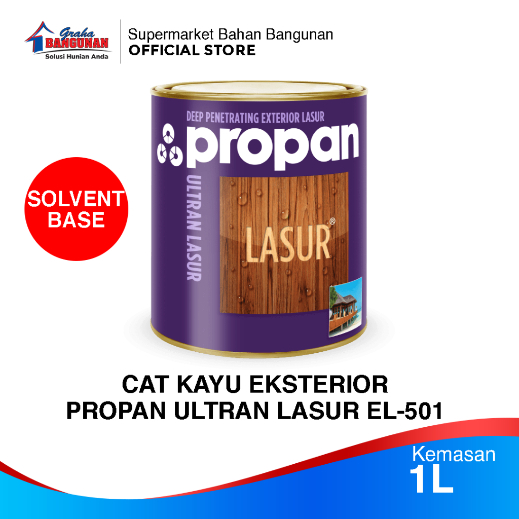 Cat Kayu Eksterior / PROPAN Cat Kayu Premium Exterior Ultran Lasur EL-501 1L