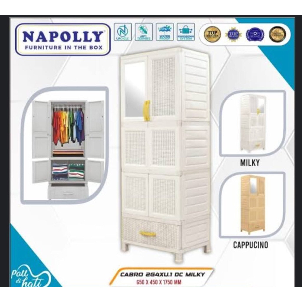Lemari Plastik Cabro 2G4XU DC Napolly