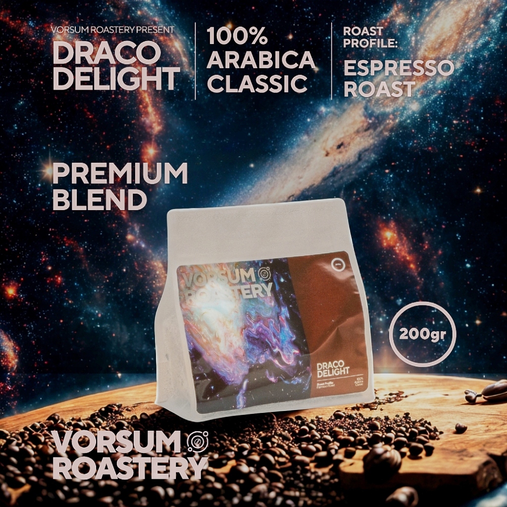 

Draco Delight - Premium Houseblend 100% Arabica Klasik - Espresso Roast Coffee 200gr, 500gr, 1kg, 5kg Vorsum Roastery