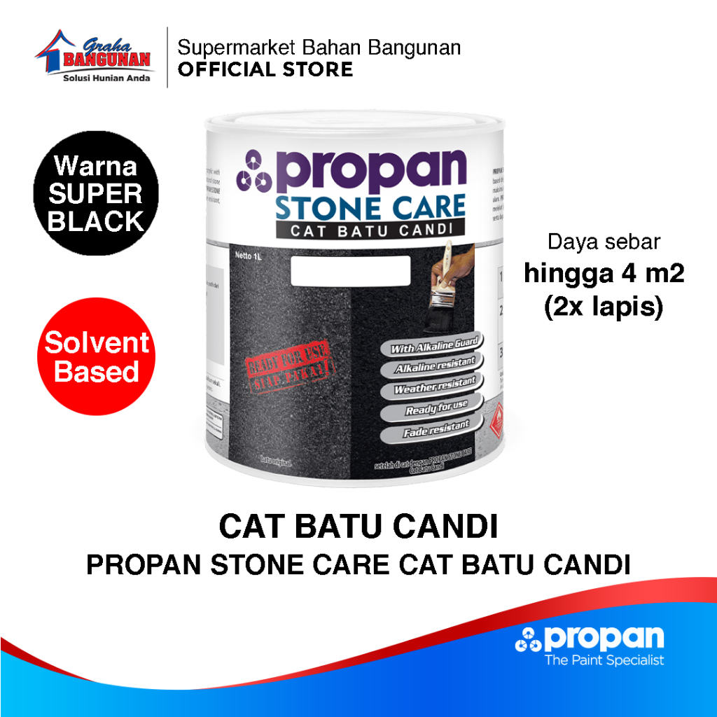 CAT BATU CANDI SUPER BLACK PROPAN STONE CARE CAT BATU CANDI