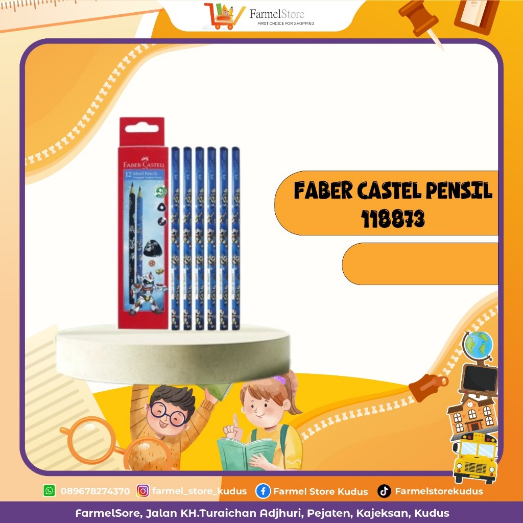 

FABER CASTELL Pensil 2B kode 118873 (Isi 3,6pcs)