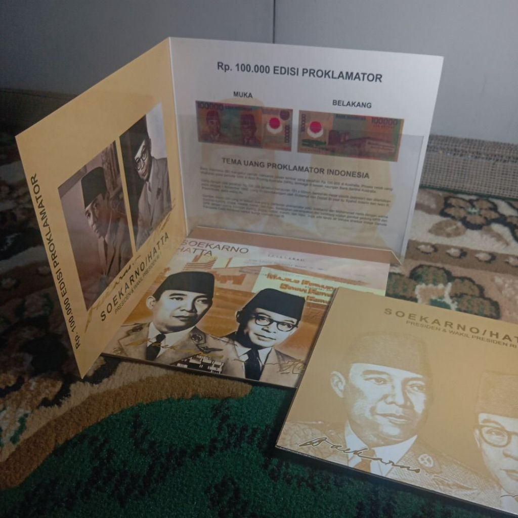 FOLDER UANG KUNO 100000 POLIMER