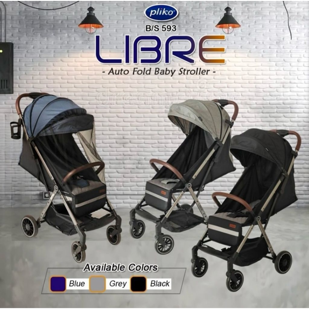 Stroller Bayi Pliko LIBRE PK-593 Baby Stroller Cabin Size Stroller Traveling Kereta Dorong Bayi
