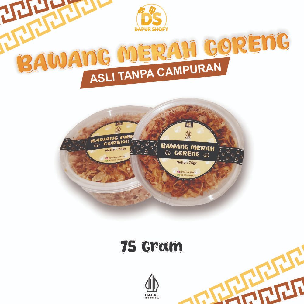 

Bawang Merah Goreng 75 Gram Tanpa Bahan Campuran dan Pengawet