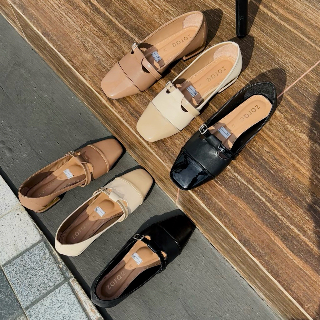 ZORAE | SEPATU FLATSHOES KERJA WANITA | PANSUS HEELS 3 CM CEWEK
