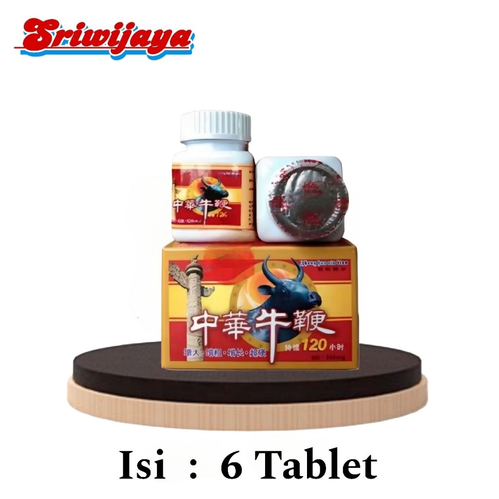 Herbal China Chong Hua isi 6 Pil Suplemen Herbal Tahan Lama Obat Kuat Pria Asli