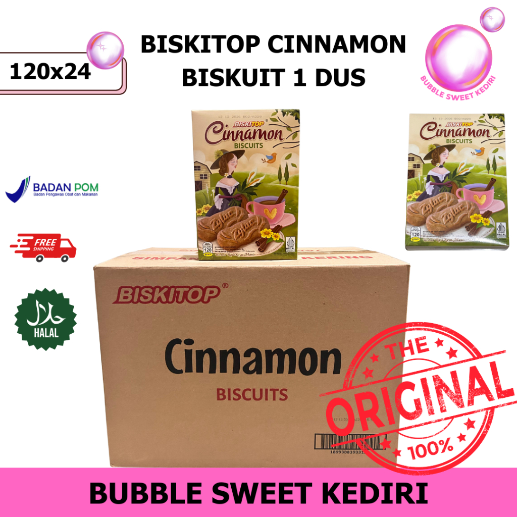 

GROSIR Biskitop Cinnamon Biskuit 120g 1 DUS