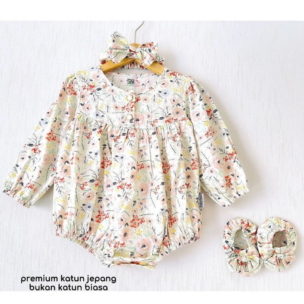 KODE N79T Baju Setelan Jumper Rok Bunga Bandana Sepatu Pergi Lucu Fashion Anak Bayi Perempuan Cewek 