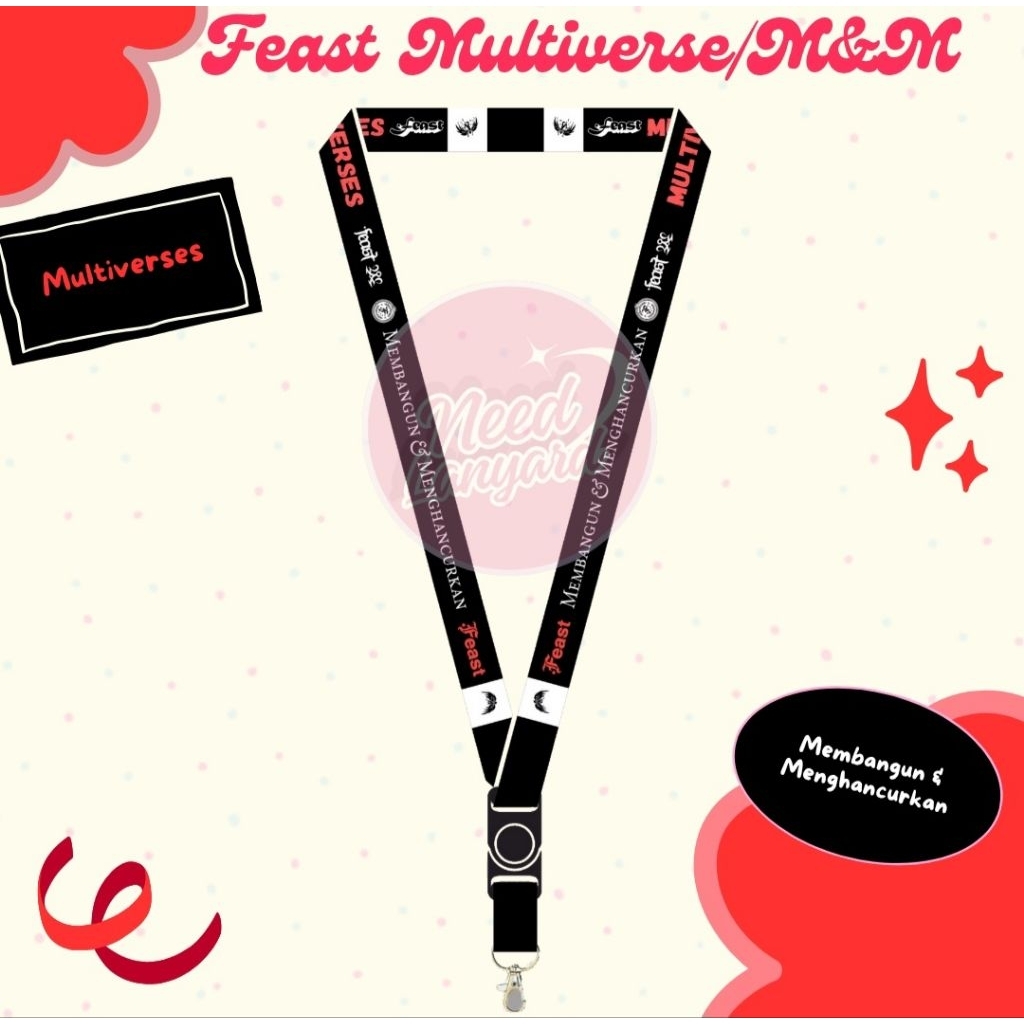 LANYARD .FEAST/ FEAST/LANYAR ID CARD FEAST/LANYARD FEAST/GANTUNGAN KUNCI FEAST/FEAST