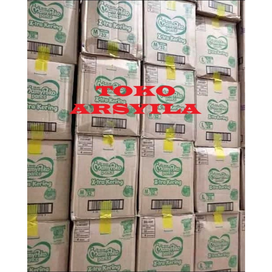 PAMPERS MAMYPOKO UKURAN SIZE S,M,L KARTONAN