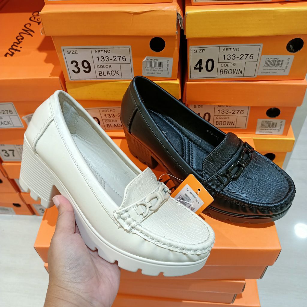 sepatu wanita fantofel sol 7cm ST.MORITZ original matahari