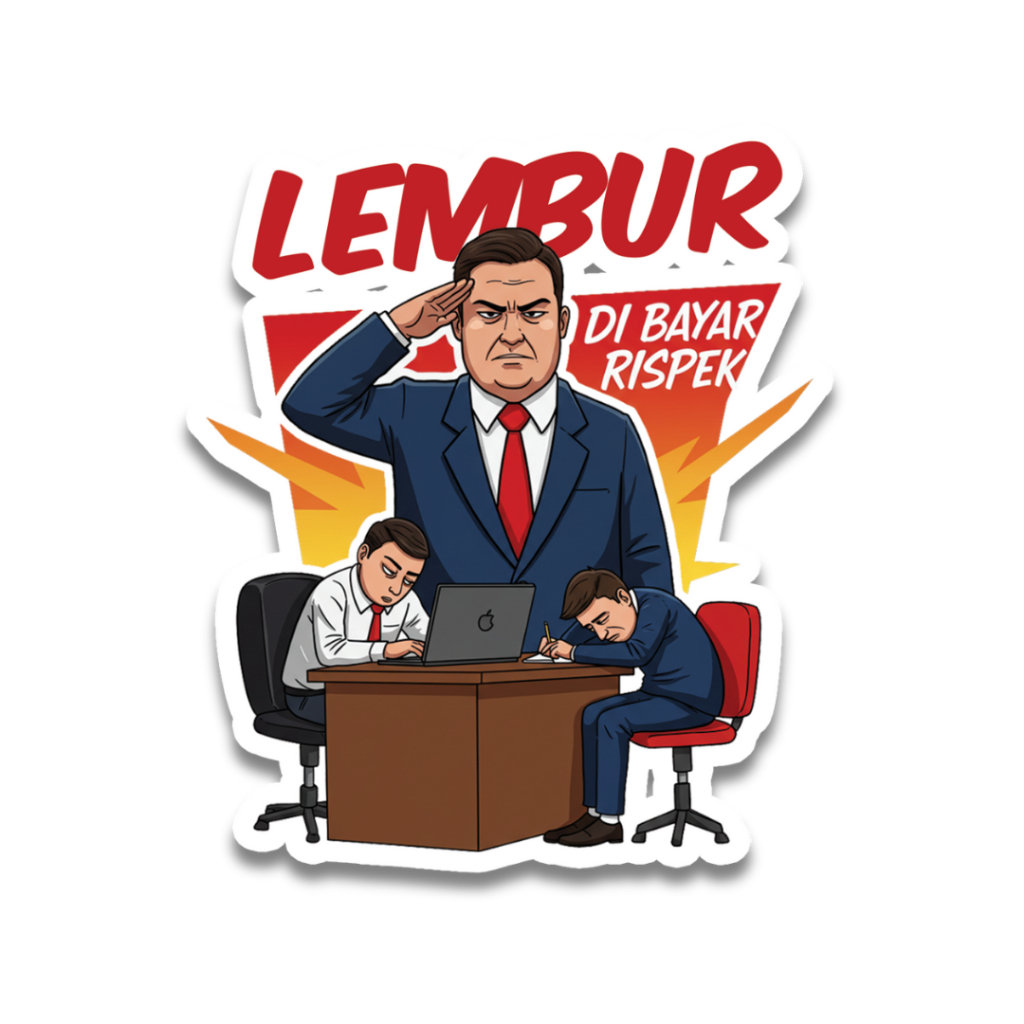 

Stiker Kantoran - “Kerja Kok Gini” Series - Rispek