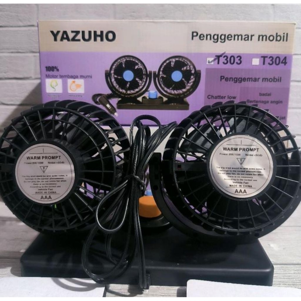 YAZUHO KIPAS ANGIN MOBIL DC 12V / DC 24V KIPAS ANGKOT TRUCK MINIBUS 12 / 24 VOLT