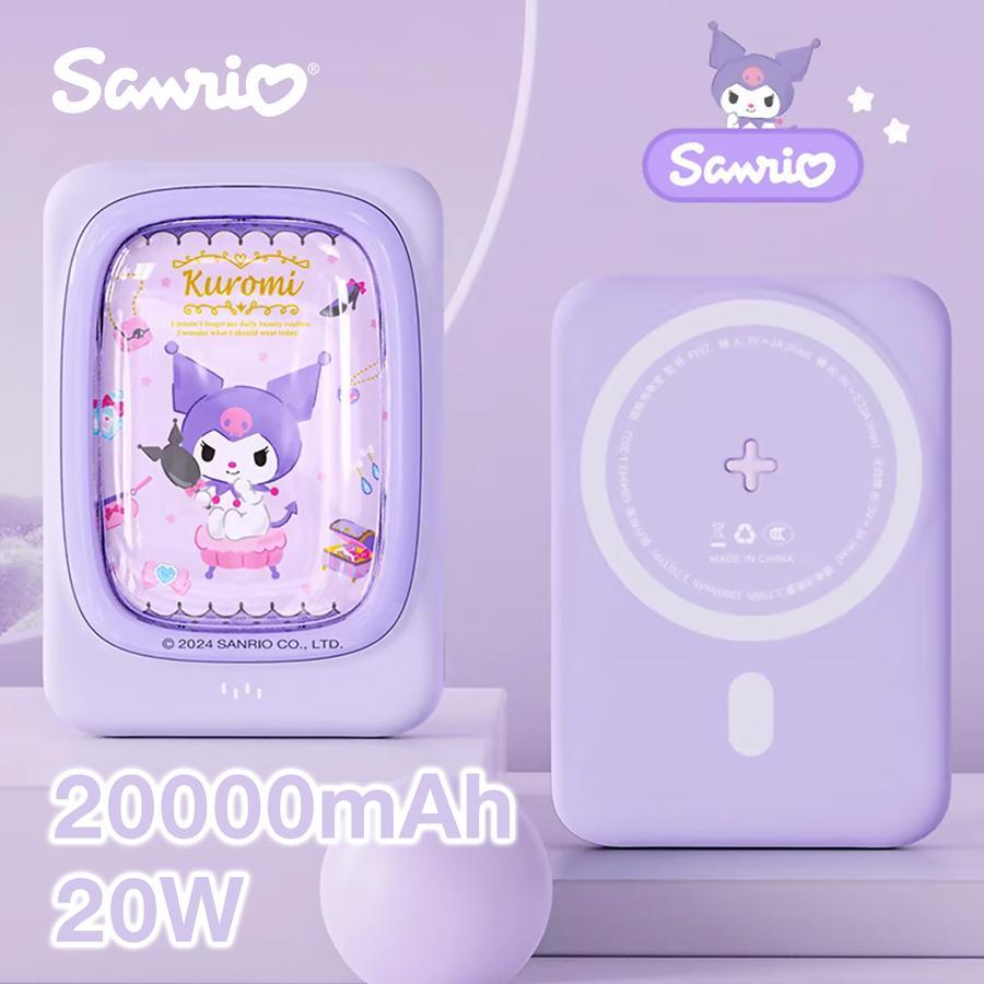 Kuromi PowerBank Magsafe Original Sanrio 20000mAh Fast Charging 20W Wireless Magnetic USB Type C For