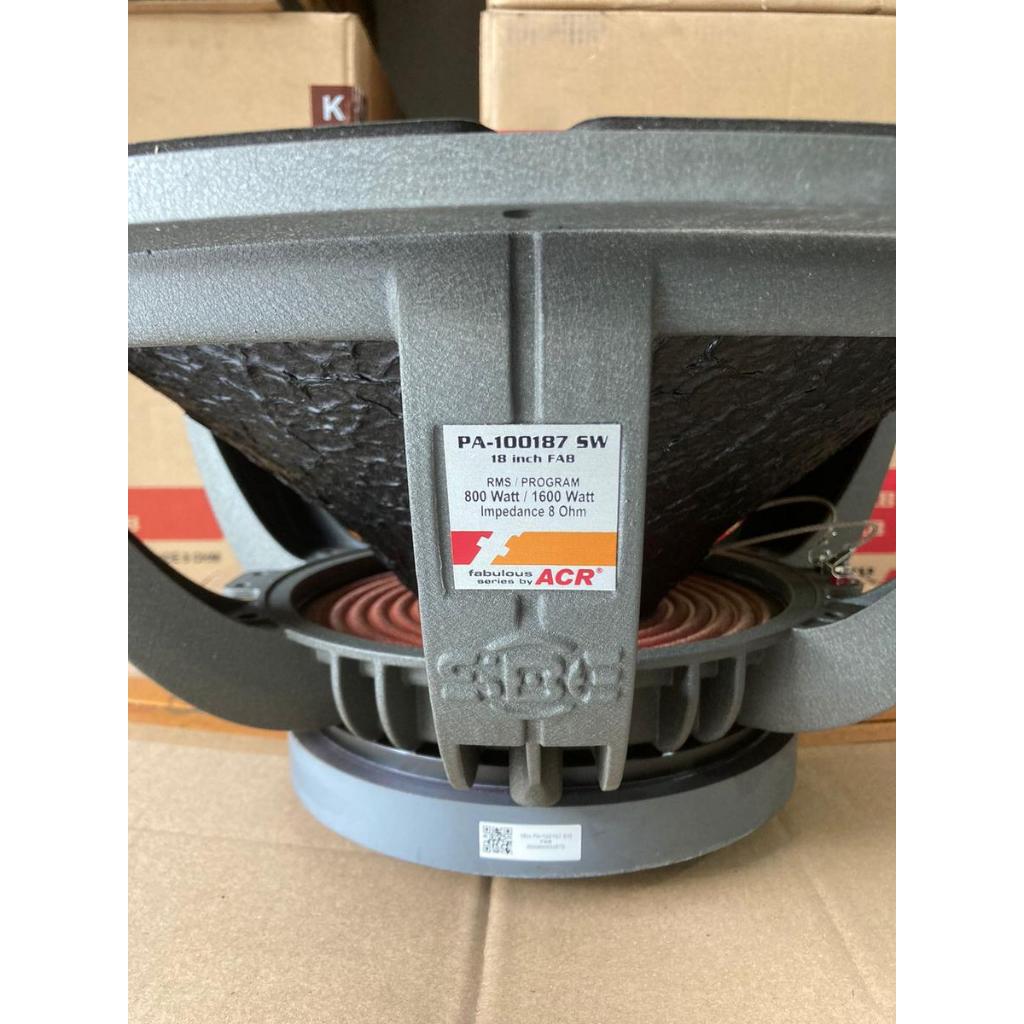 Speaker Subwofer ACR Fabulous 18 inch tipe 100187 SW / 100187SW – original sinar baja