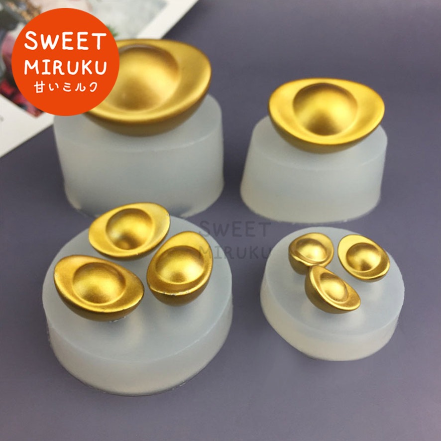 B150 CETAKAN SILIKON UANG TAEL CINA EMAS UNTUK COKLAT PUDDING MOUSSE JELLY FONDANT ES BATU CHINESE G