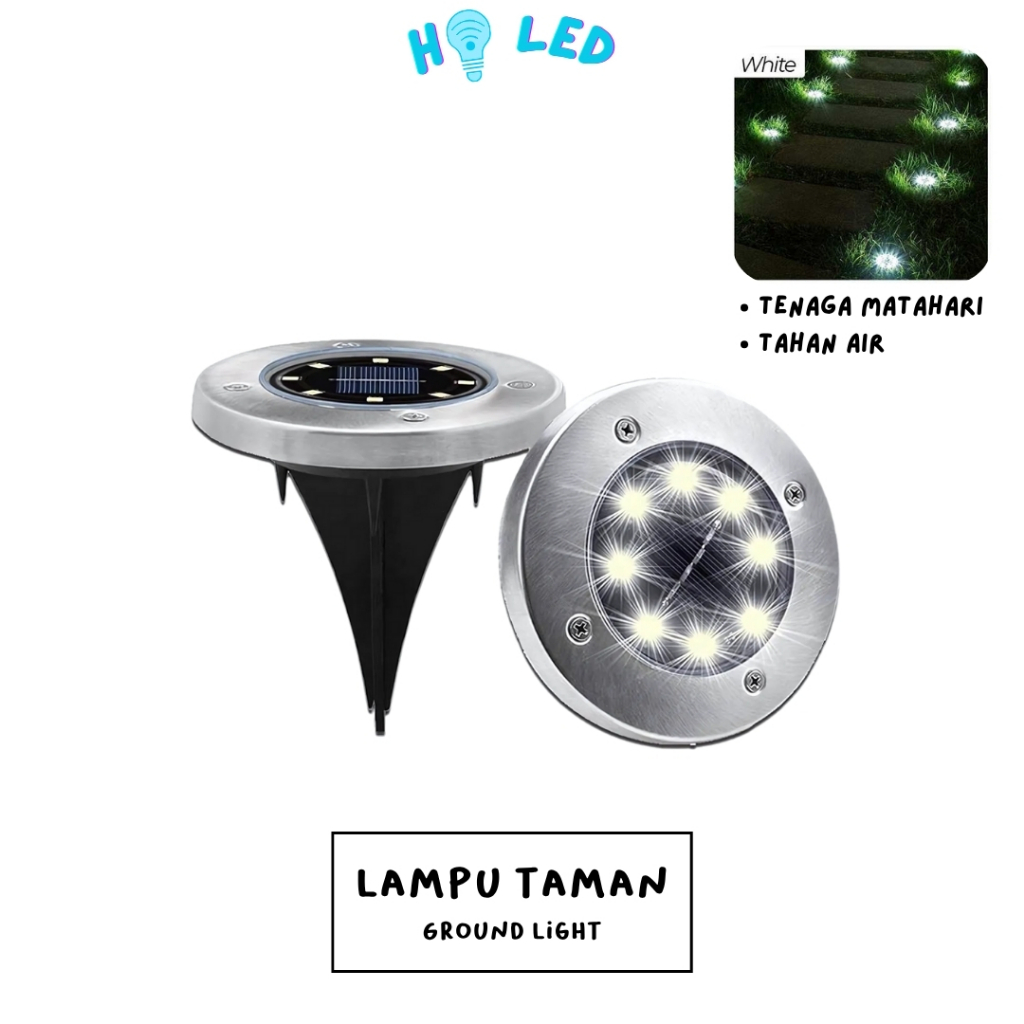 Lampu Taman Tanam Tenaga Surya Waterproof Sensor Cahaya