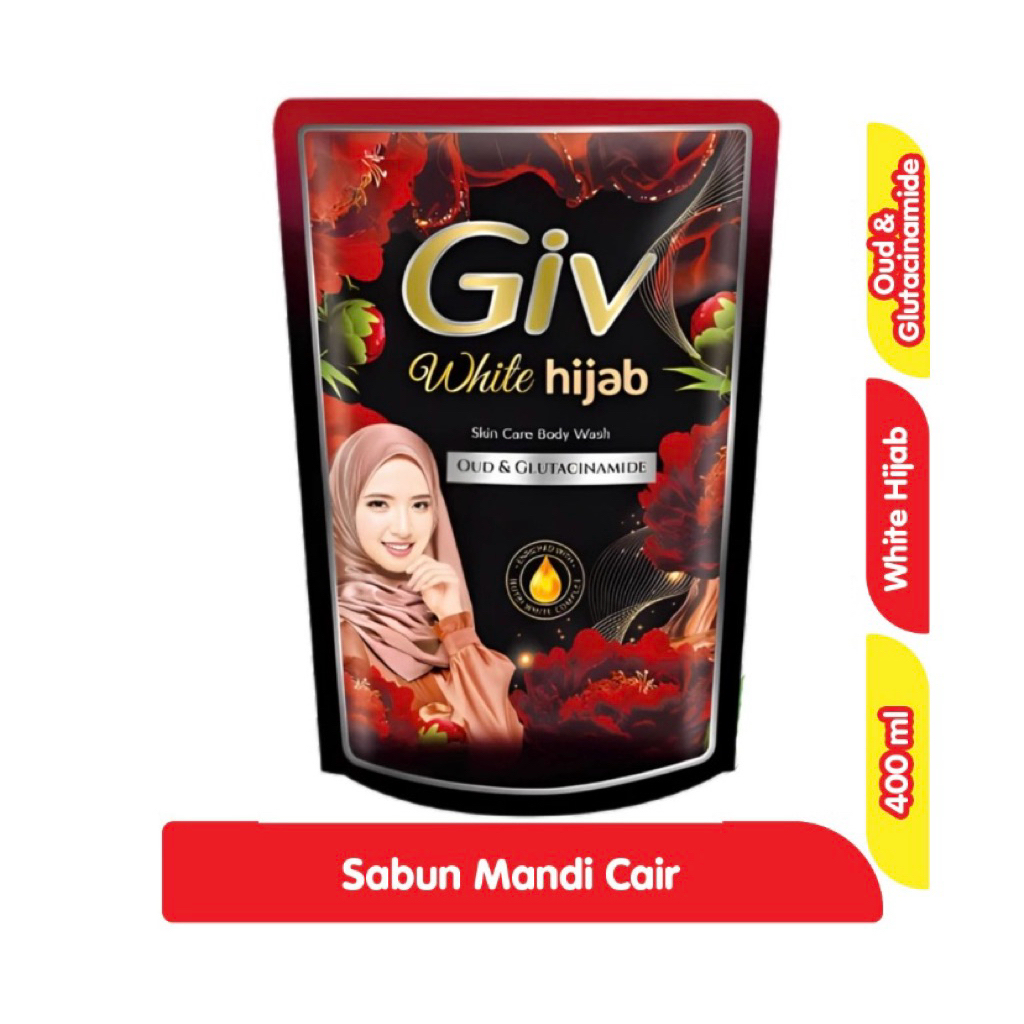 GIV WHITE HIJAB SABUN MANDI CAIR 400ML
