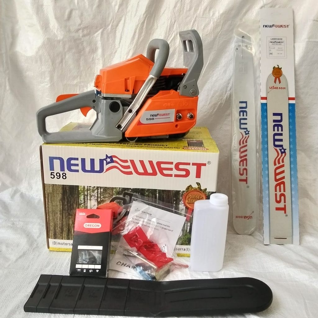 TERMURAH CHAINSAW/MESIN PEMOTONG KAYU 598 BAR 22 INCH NEW WEST ORIGINAL