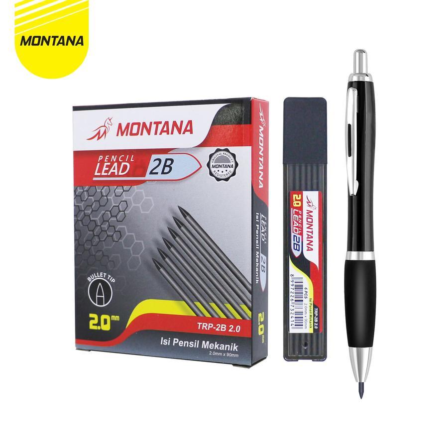 

MONTANA Refill Isi Pensil Mekanik 2B 2.0mm Mechanical Pencil Alat Tulis TRP-2B