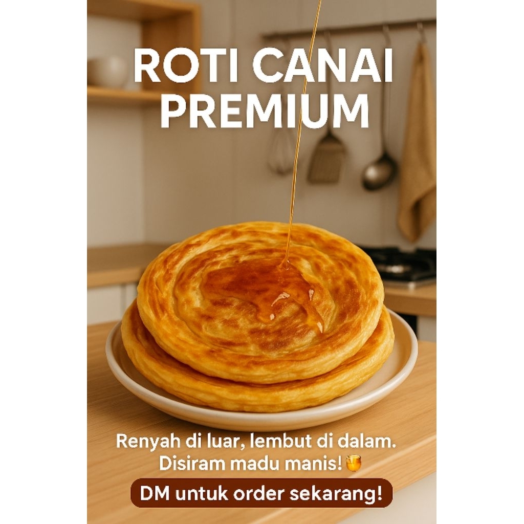 

ROTI MARYAM /ROTI CANE / ROTI MARIAM/ROTI MARIYAM /ROTI CANAI original isi 10 pcs frozen food /frozen/roti canai/roti konde original