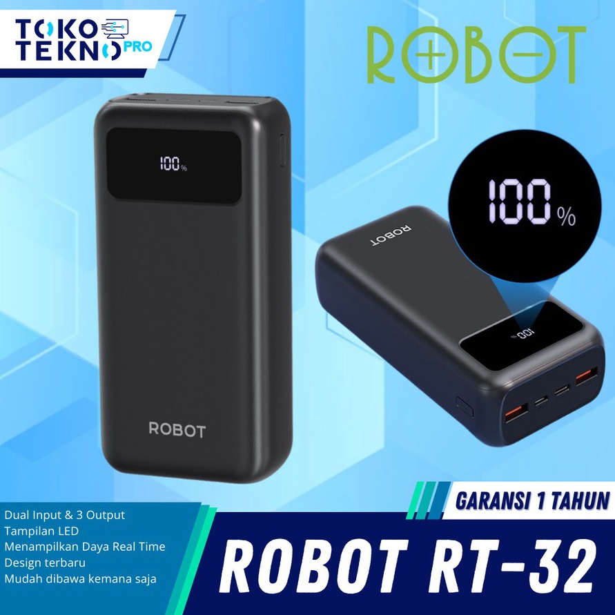 KODE O37Y Robot RT32  RT32 Powerbank 3mah Quick Charging Powerbank