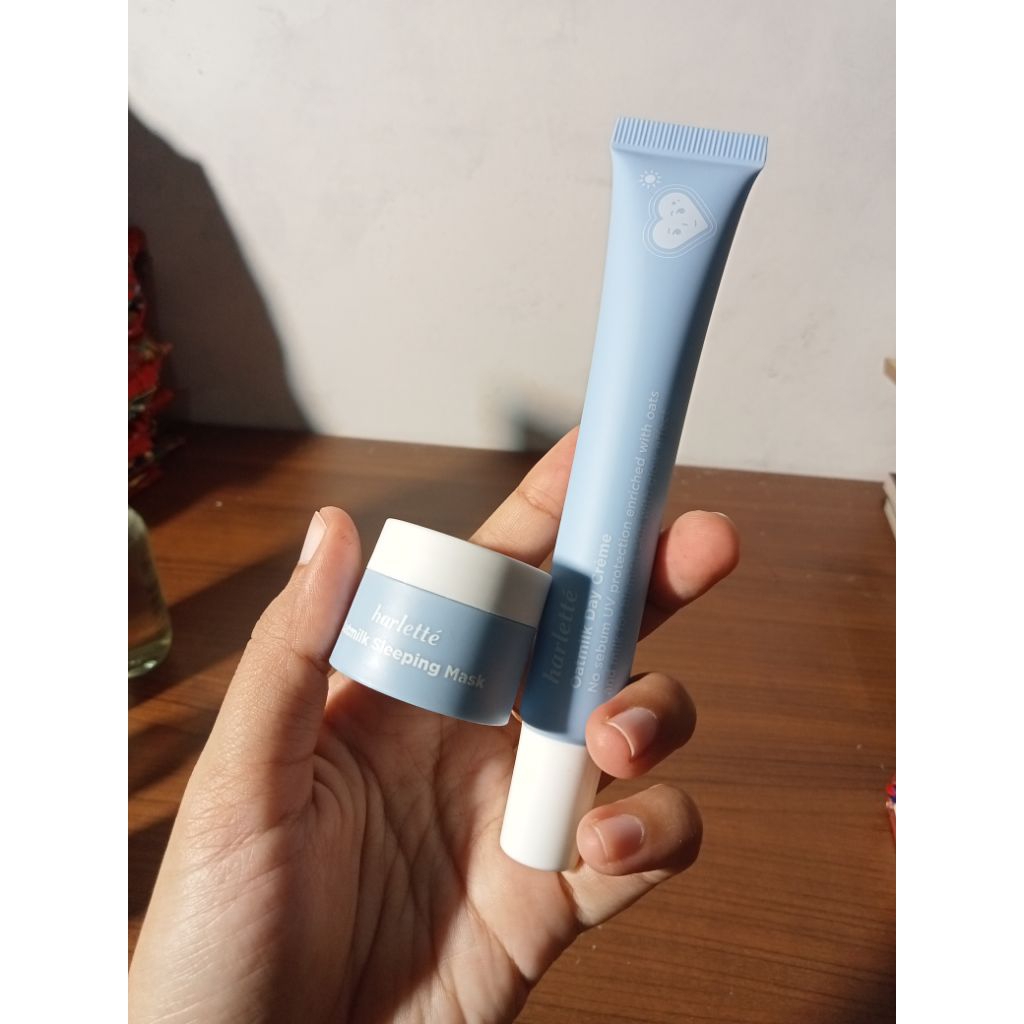 Harlette oatmilk day cream preloved/ bundling harlette/harlette oatmilk sleeping mask
