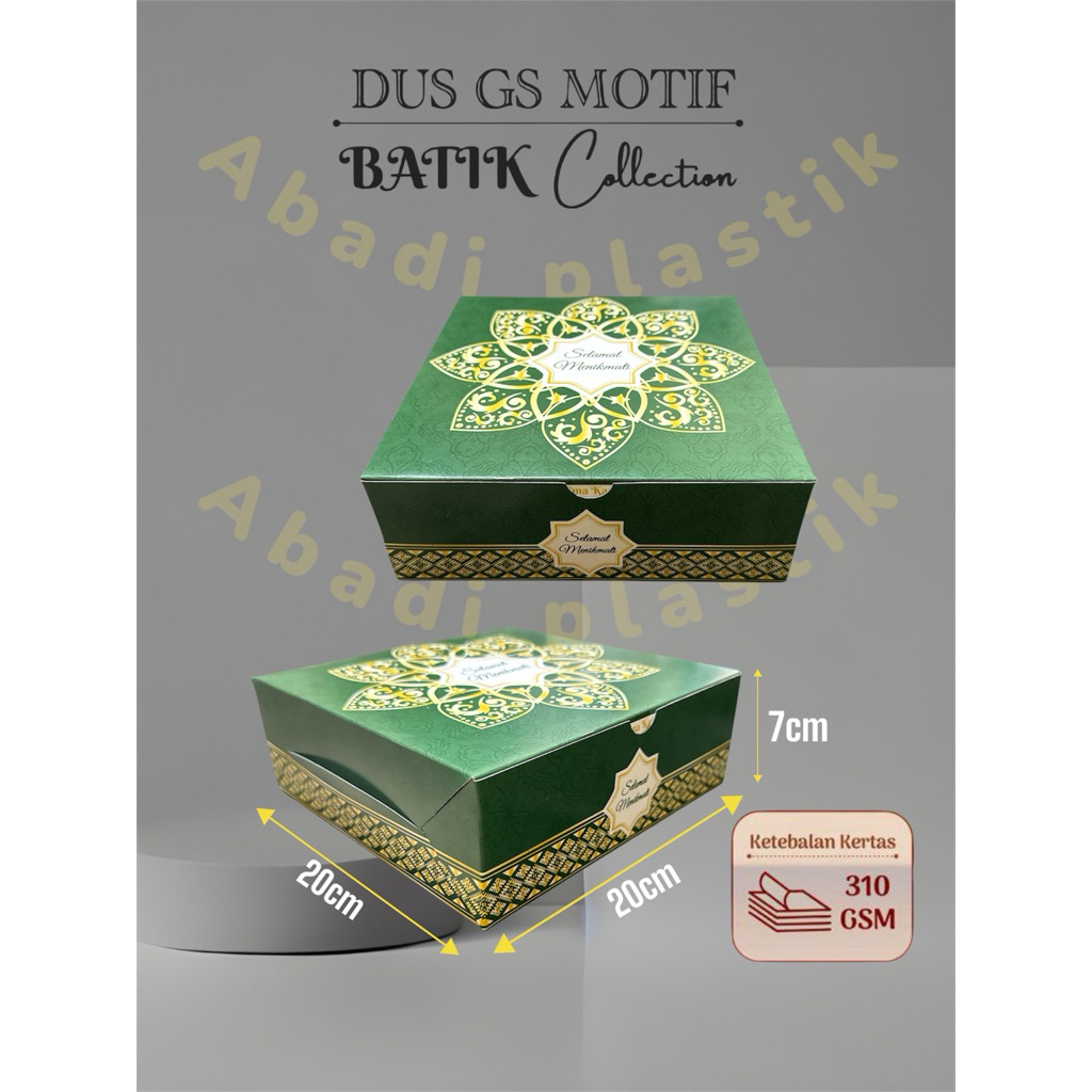 

DUS NASI 20x20/DUS BATIK/KOTAK NASI 20x20/DUS NASI MOTIF-ISI 100 pc