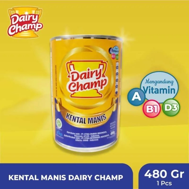 

[ Kaleng ] Dairy Champ Kental Manis Susu Kaleng 480gr