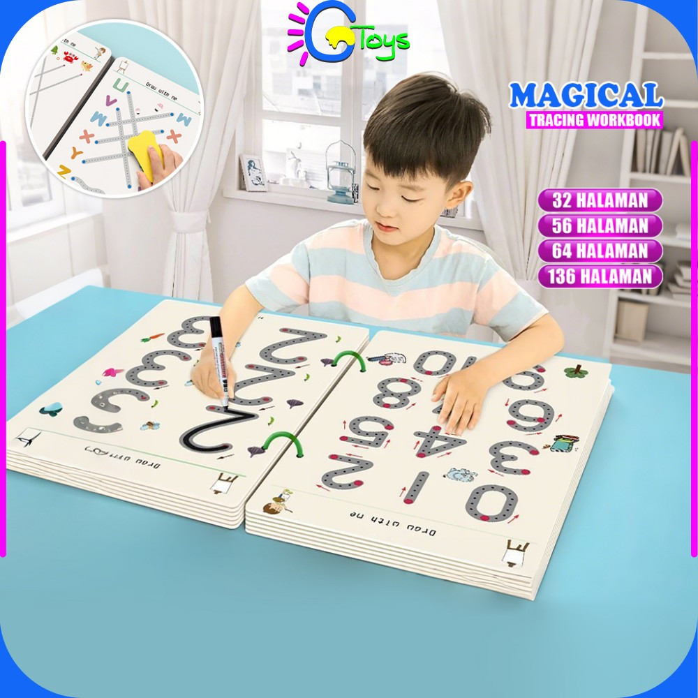 

CR-M386 Mainan Edukasi Menggambar Latihan Menulis Titik Dapat Dihapus Buku Set Magical Tracing Workbook / Buku Kerja Penelusuran Ajaib Anak Serbaguna