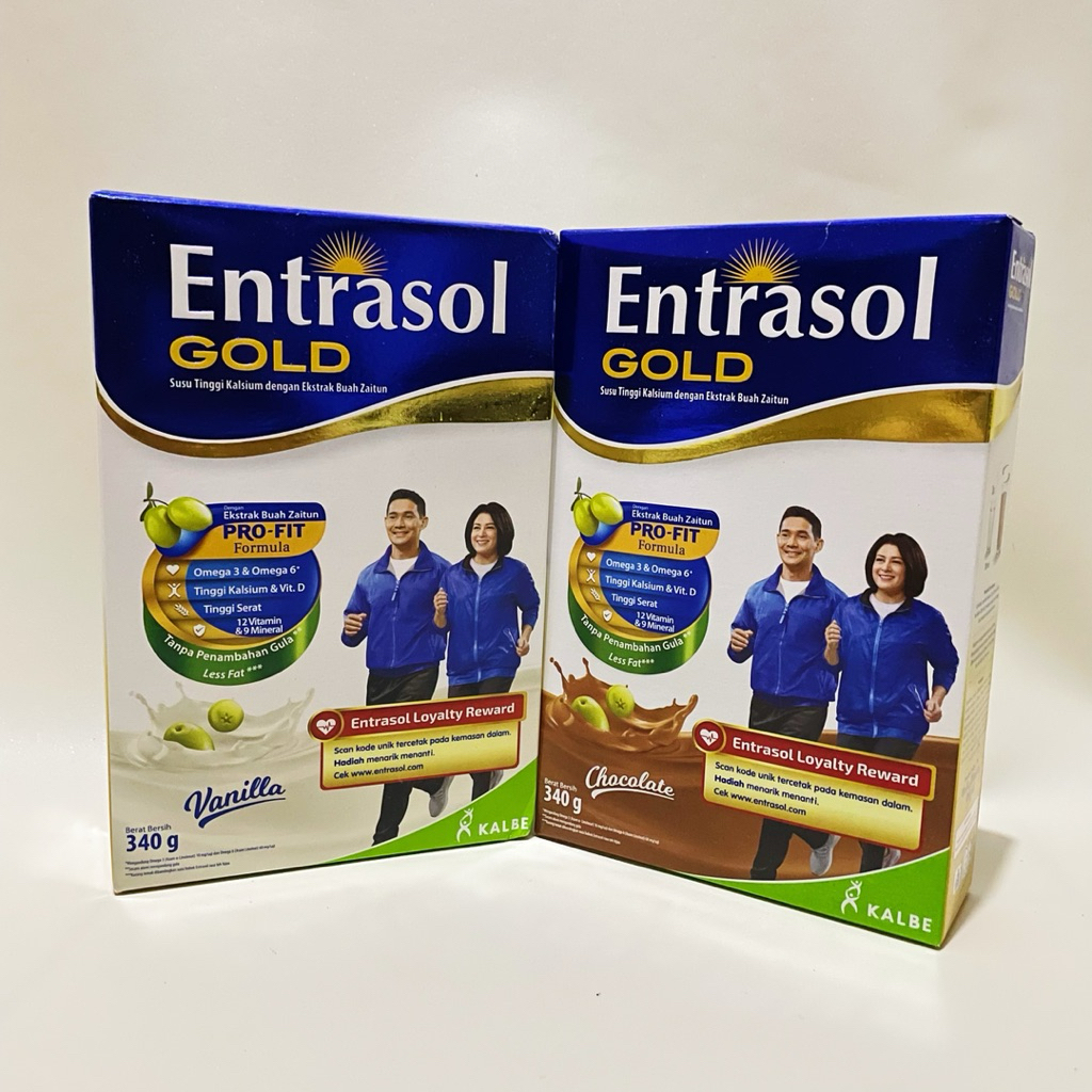 

Kalbe Entrasol Gold 340g (Vanilla/Cokelat) – Nutrisi Dewasa