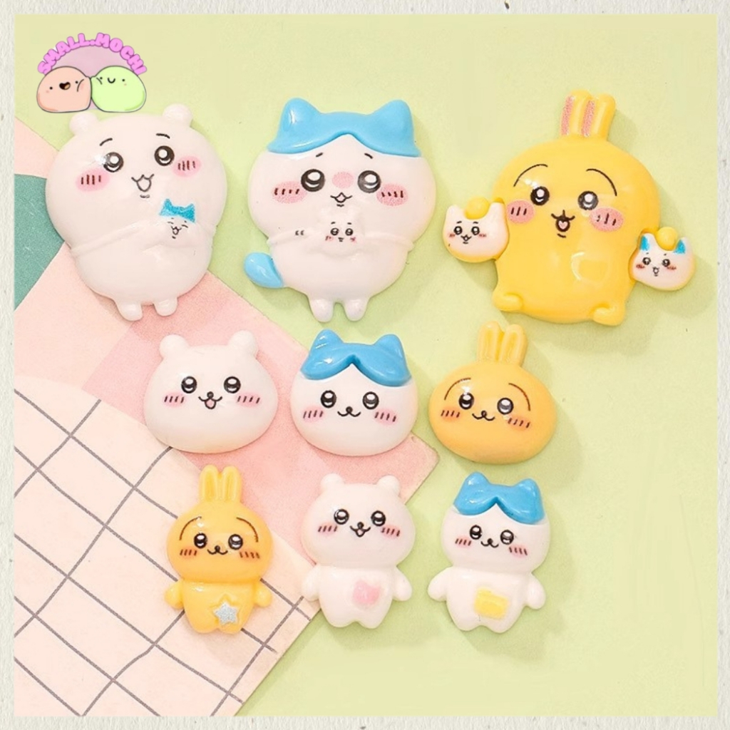 

1 Pcs Resin Clay Stiker 3D Motif Chiikawa 3D-021