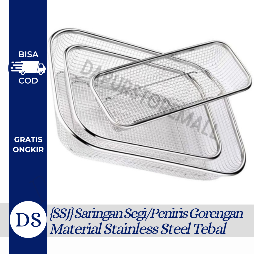 {SSJ} Saringan Segi / Peniris Gorengan / Tirisan Segi Lubang Stainless / Saringan Segi Stainlees / T
