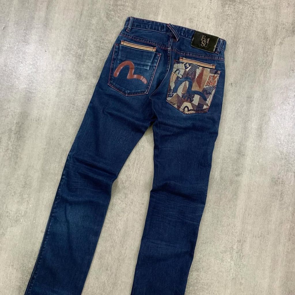 Celana Jeans Evisu Straight Fit Size 27 Second
