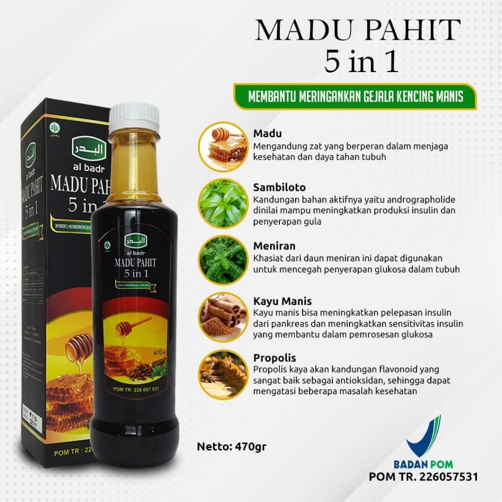 

Madu pahit premium albadr 470gr herbal diabetes kualitas premium