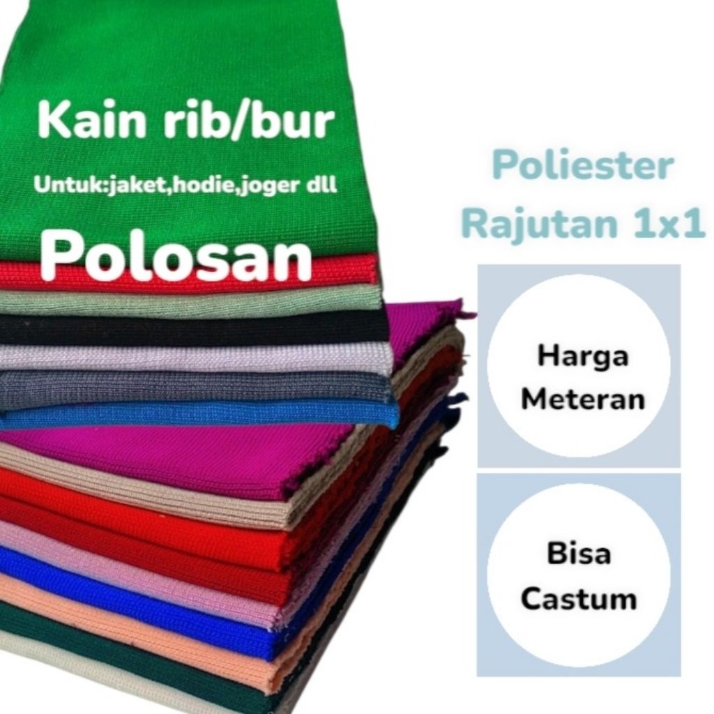 KAIN RIB Meteran untuk jaket bagian lengan kerah pinggang