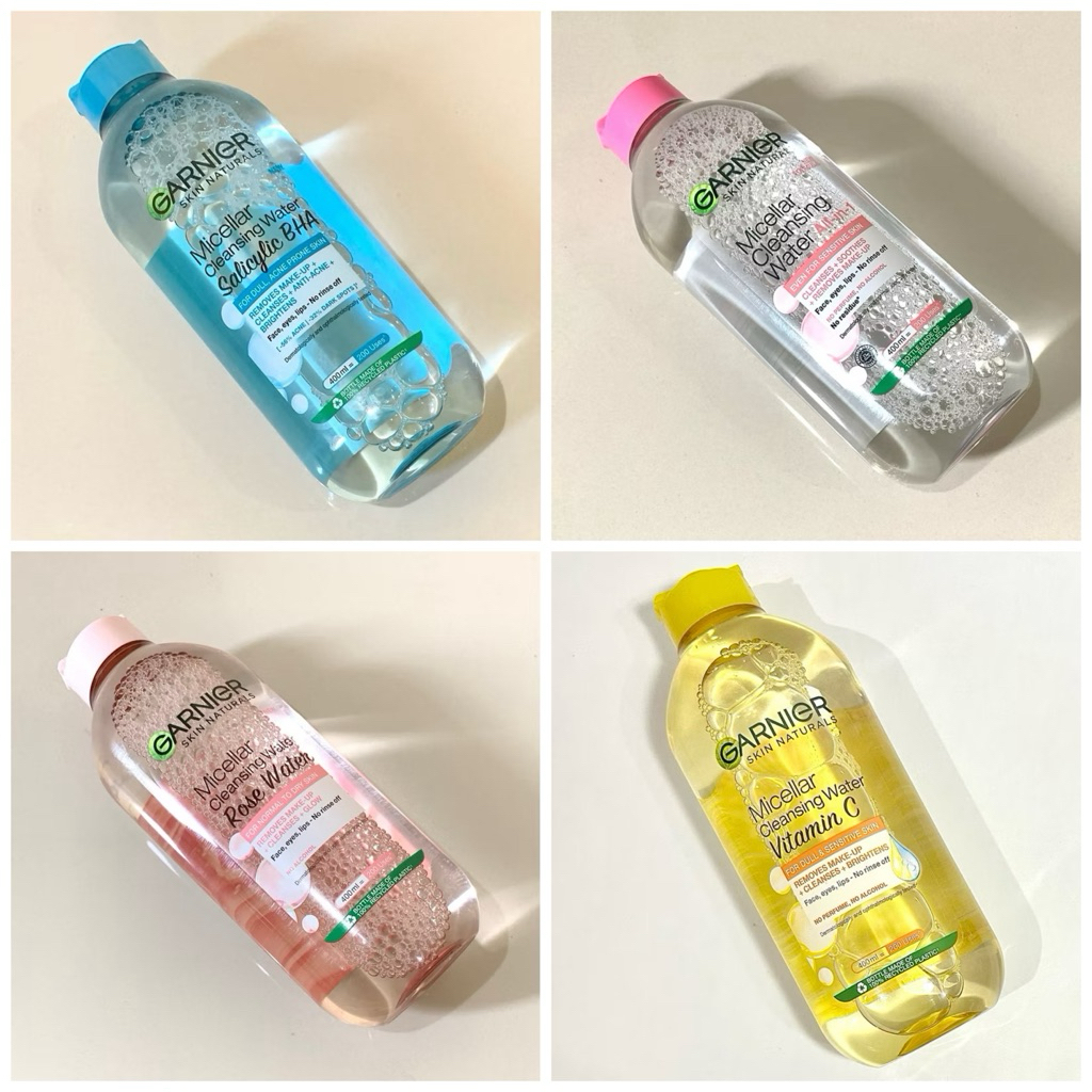 Garnier Micellar Cleansing Water 400ml pink dan biru | Garnier micellar water 400 ml | Garnier Salic